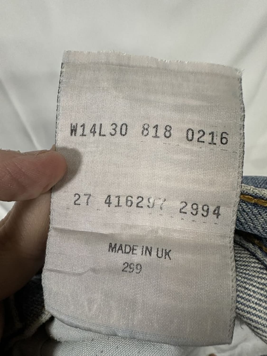 [W14L30] LEVI'S 리바이스818 90s UK 오렌지탭빈티지 상품이미지7