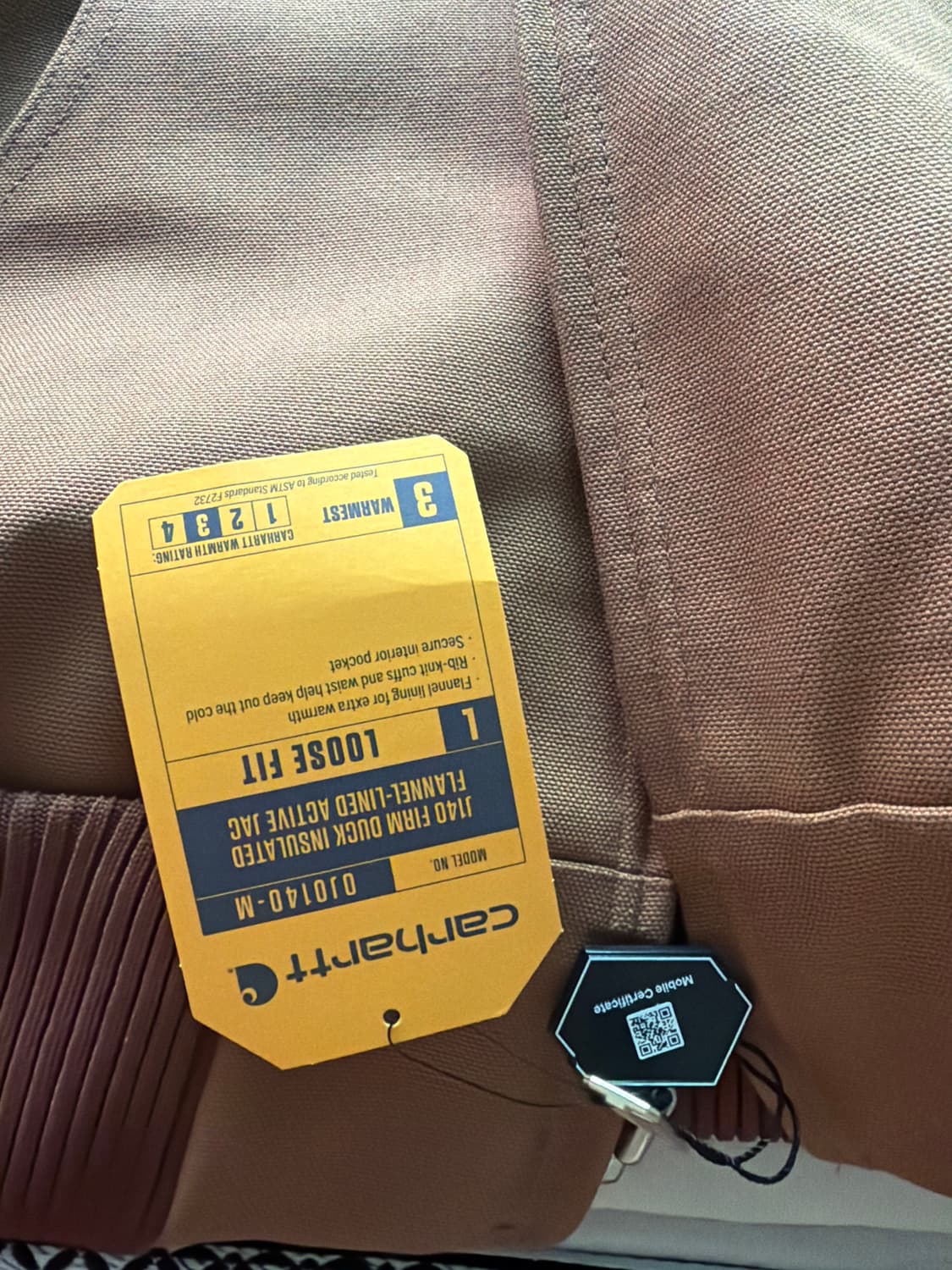 칼하트 루즈 핏 레귤러 펌 덕 플란넬 라인드 액티브 자켓 브라운 상품이미지2