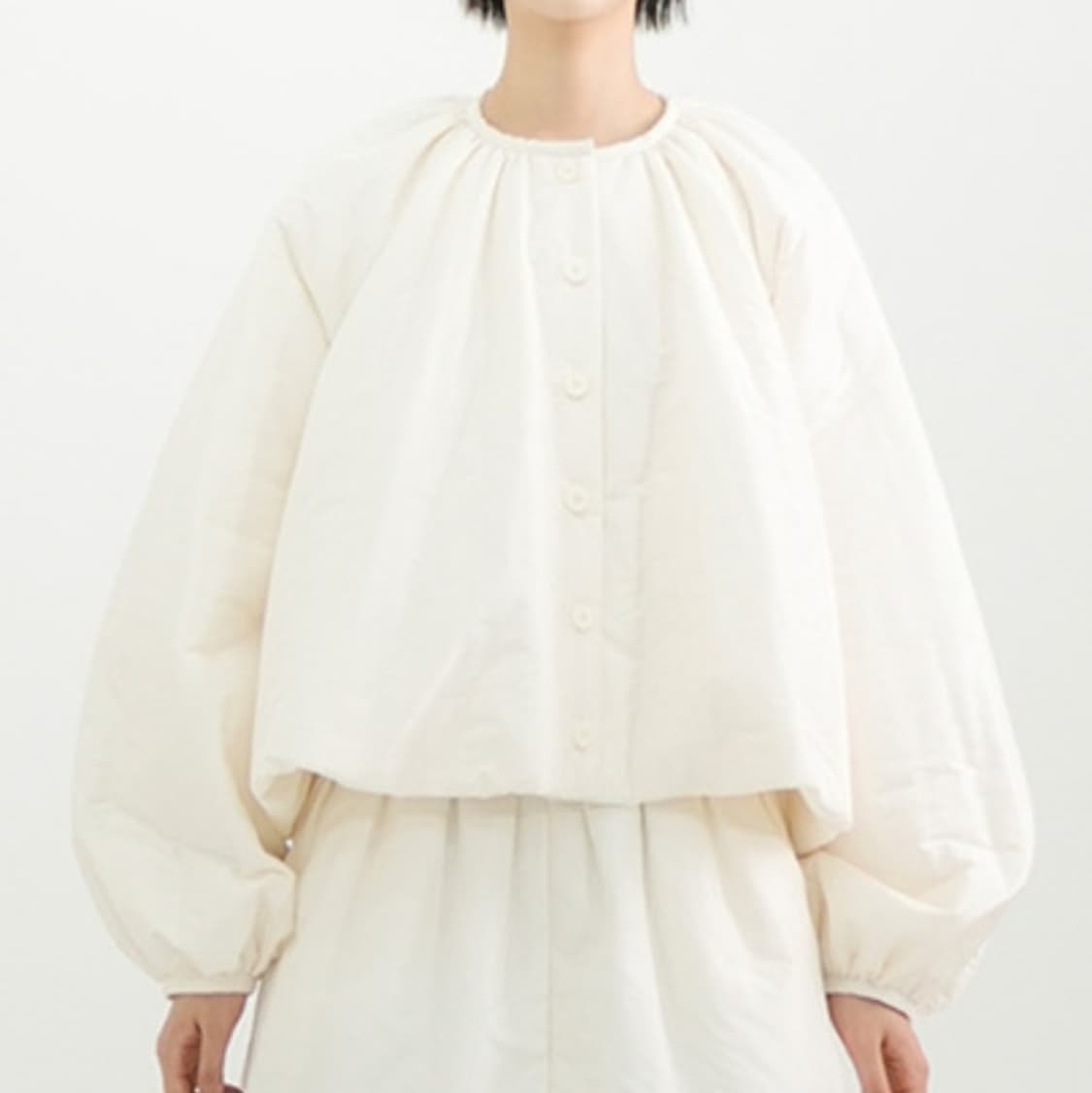 새상품) 유노이아 moss 패딩자켓 크림 M 상품이미지1