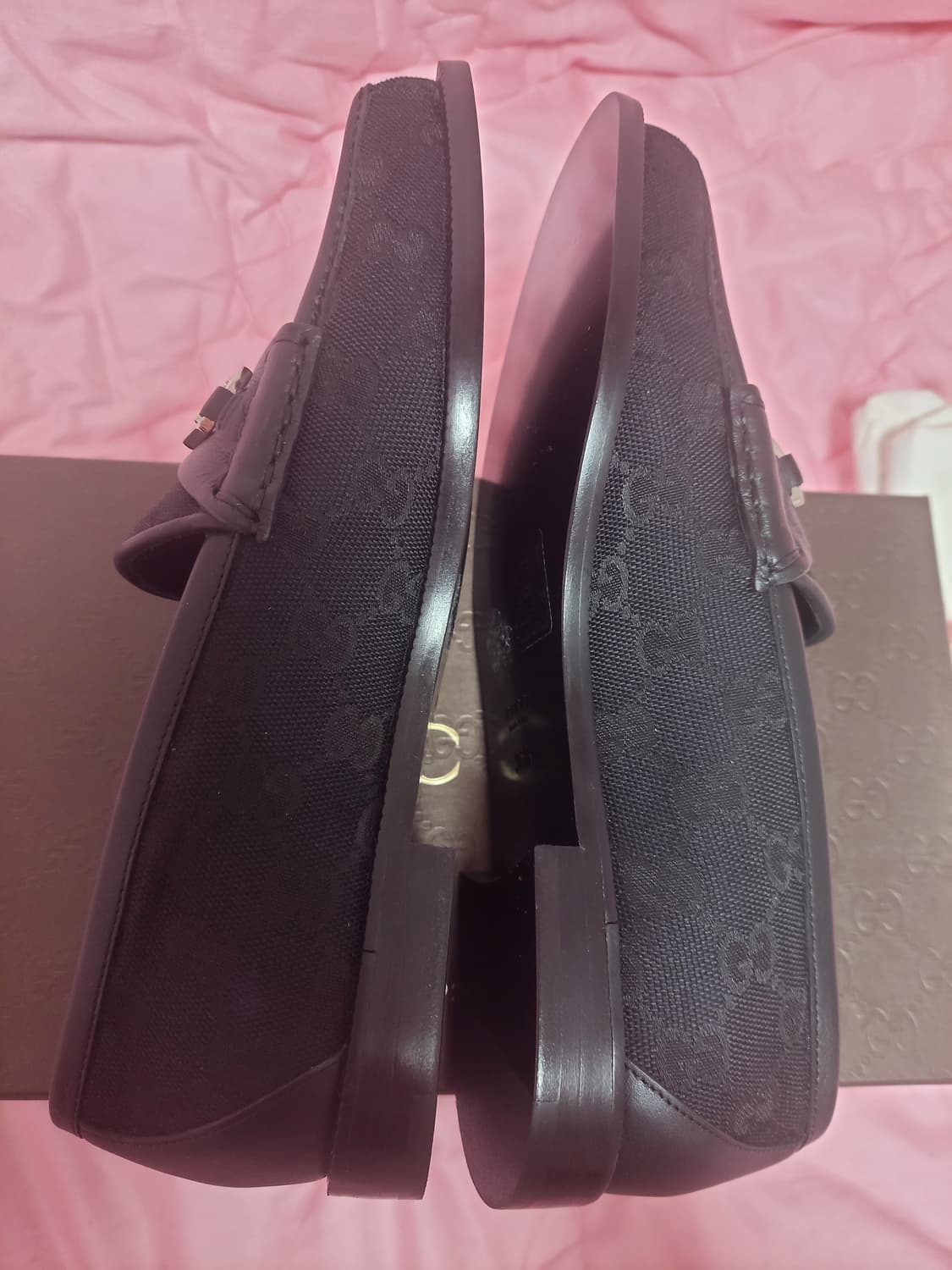 정품)급처미사용새상품!구찌 로고 로퍼 구두 플랫슈즈 단화 상품이미지5