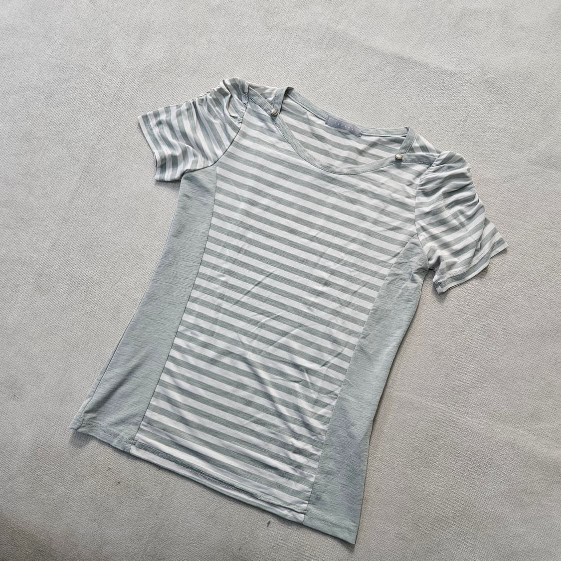 90 YESSEA 여성 스트라이프 반팔티 0407Y 상품이미지1