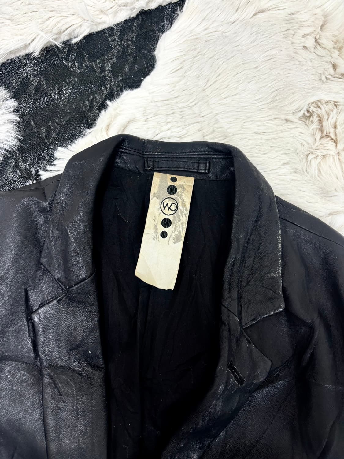 [WOOD DOWN]Chic Black Leather blazer 상품이미지8