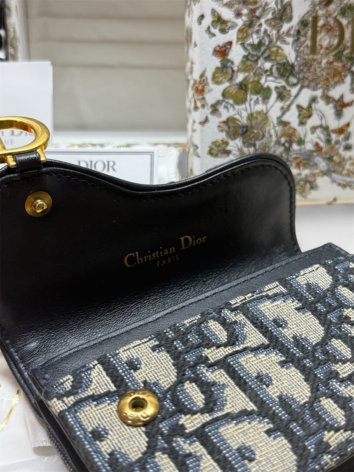 [풀구성 / 상태 최상] 디올 오블리크 새들 플랩 여성 카드지갑 상품이미지7