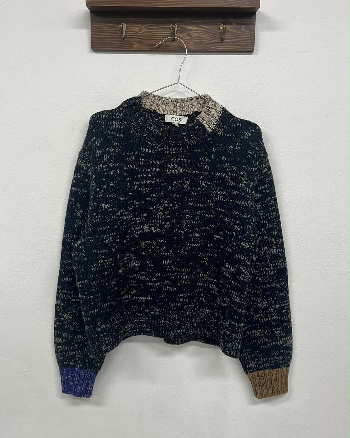 [L] COS 코스 컨트레스트 컬러블록 니트 스웨터 상품이미지1