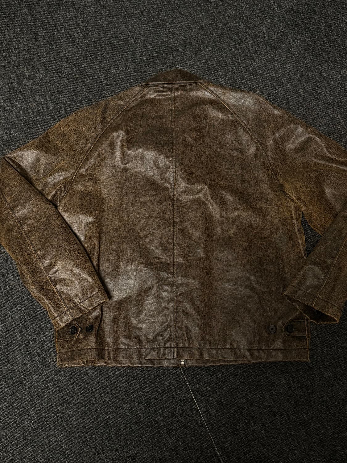 [L] 스투시 코티드 코튼 클럽 자켓 다크 브라운 상품이미지4