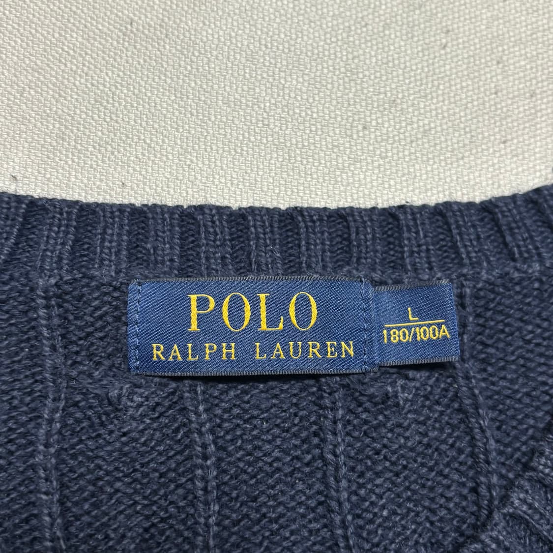 L 폴로랄프로렌 네이비 케이블 니트 상품이미지4