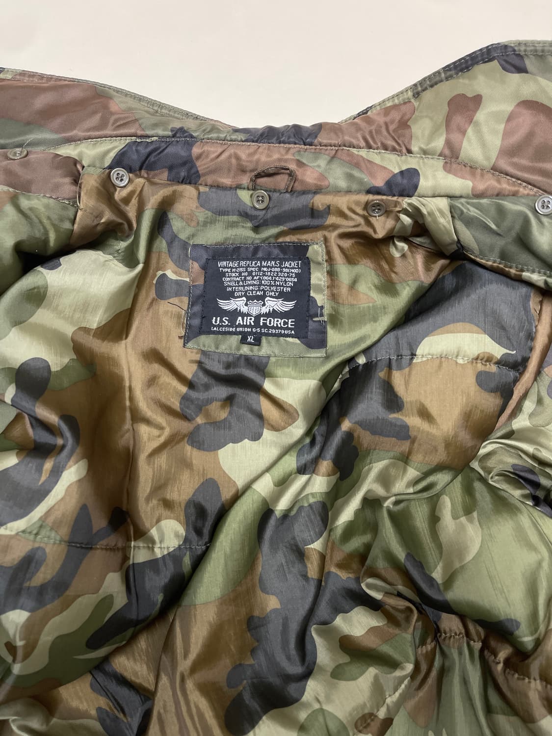 U.S. AIR FORCE 카모 플라쥬 항공 점퍼 XL 상품이미지3