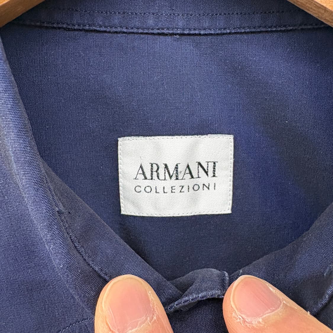 알마니 남색 긴팔 셔츠 남성 M 상품이미지4