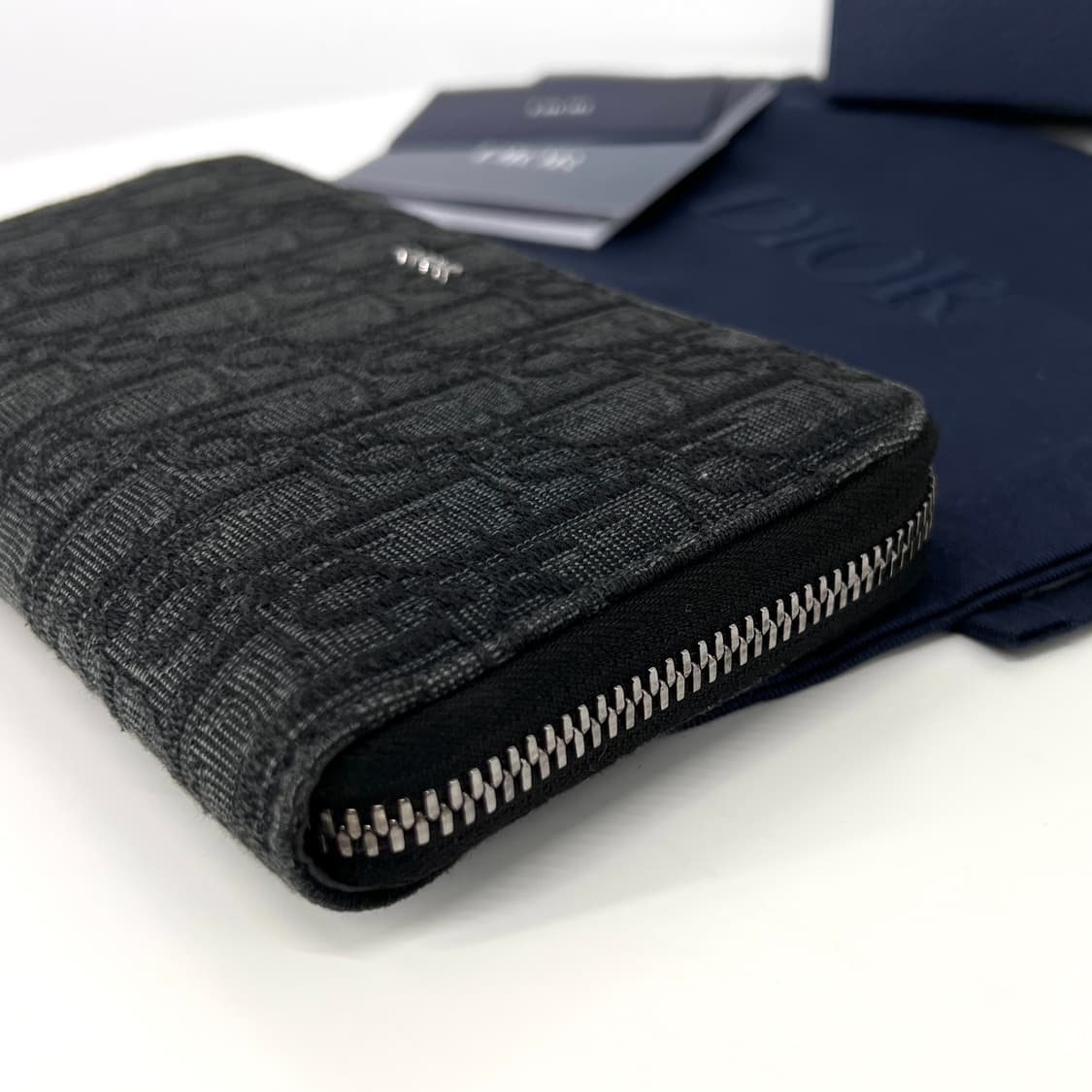 디올 오블리크 자카드 지퍼돌이 장지갑  상품이미지9