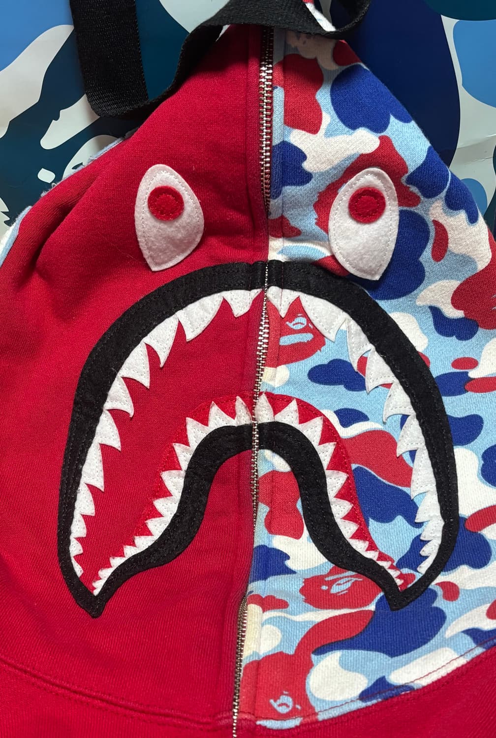 베이프 정품 파리 컬렉션 한정판 샤크 풀집 후드집업 상품이미지8