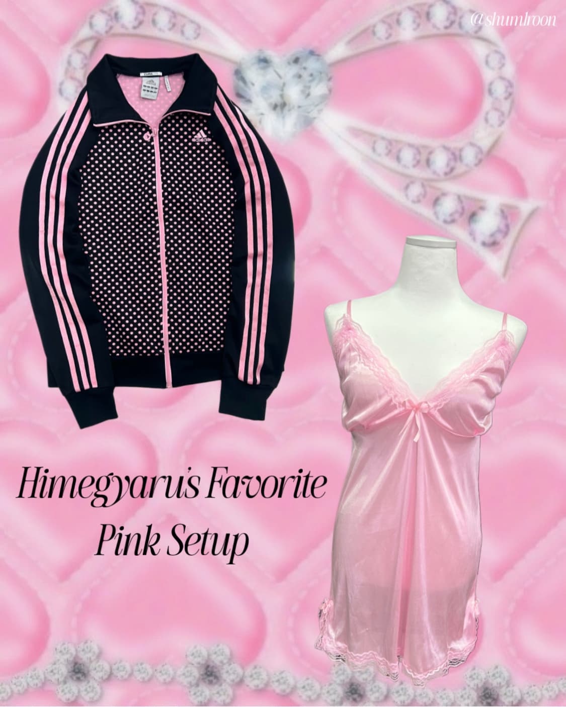 [셋업] 히메갸루의 최애 아이템 - 아디다스 검핑 도트져지, 슬립원피스 상품이미지1
