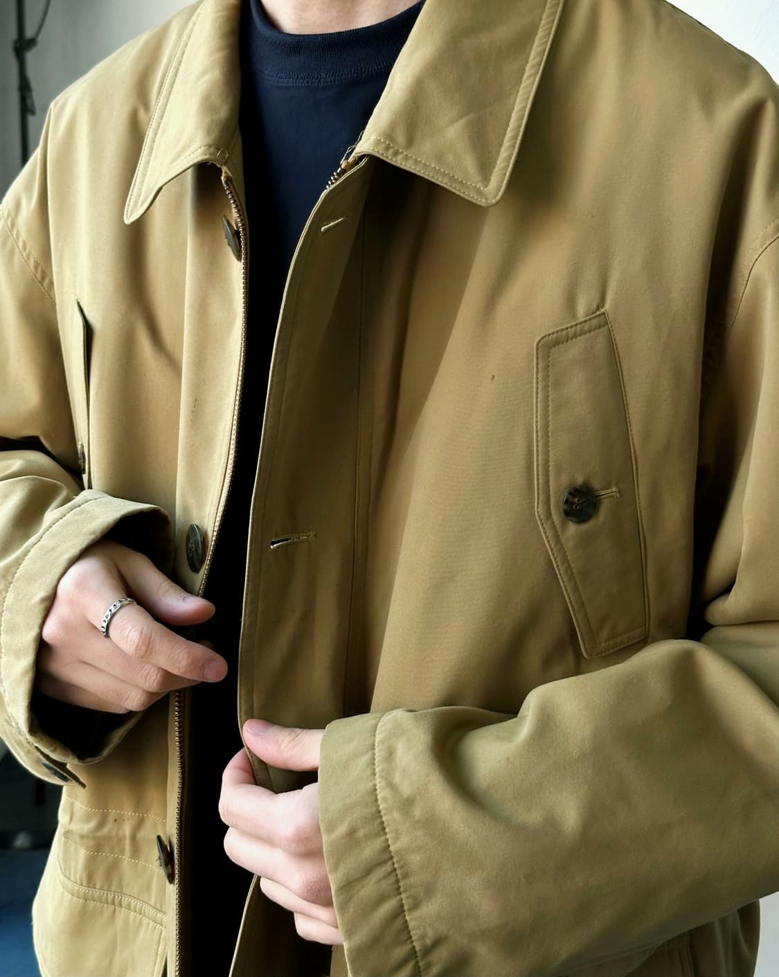 Soft fabric design mil coat 상품이미지3