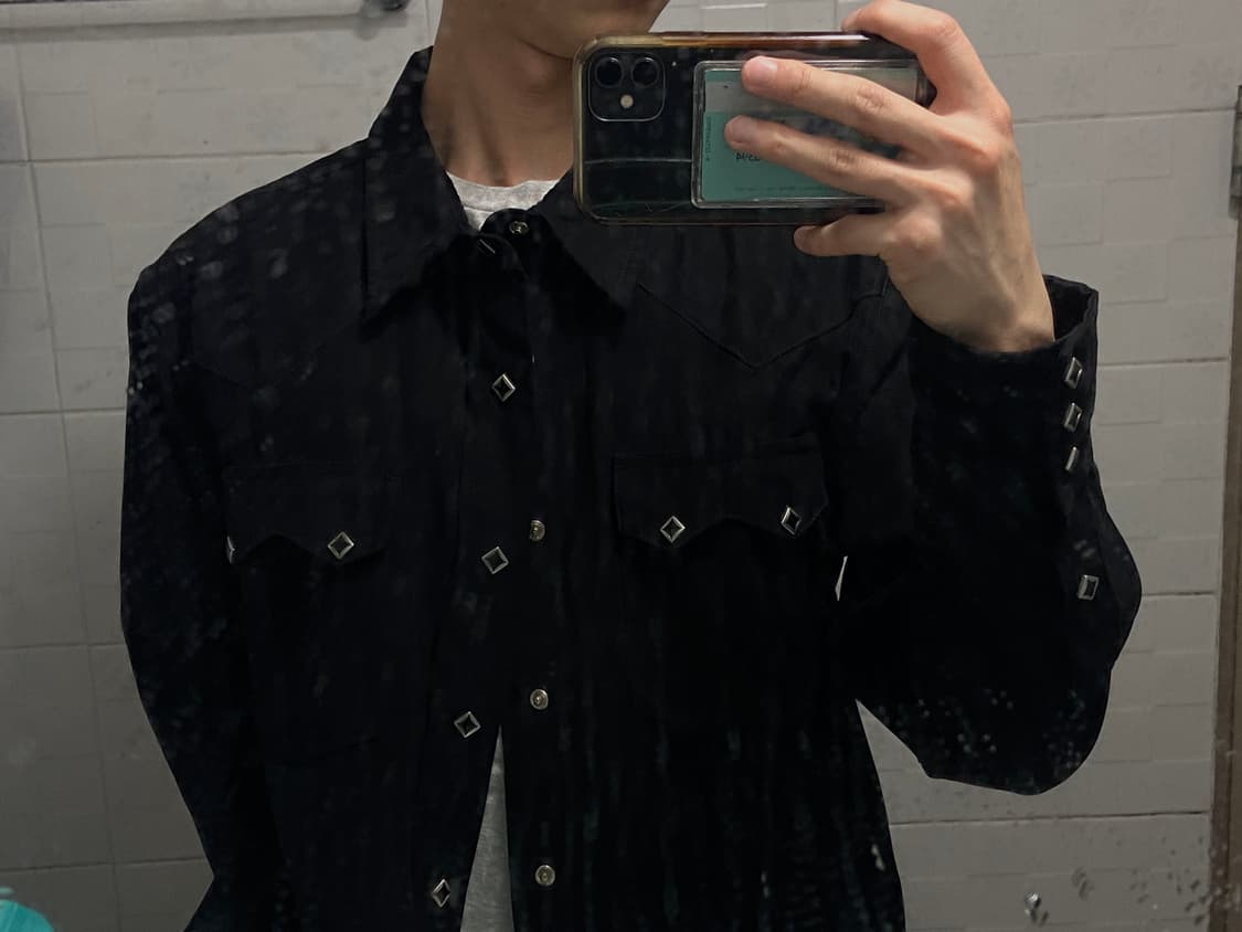 블랙 스웨이드 웨스턴 셔츠 상품이미지2