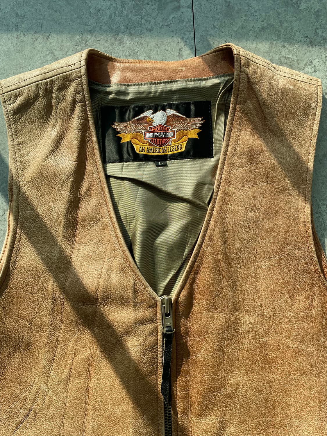 할리데이비슨 빅로고 웨스턴 레더 베스트 상품이미지4