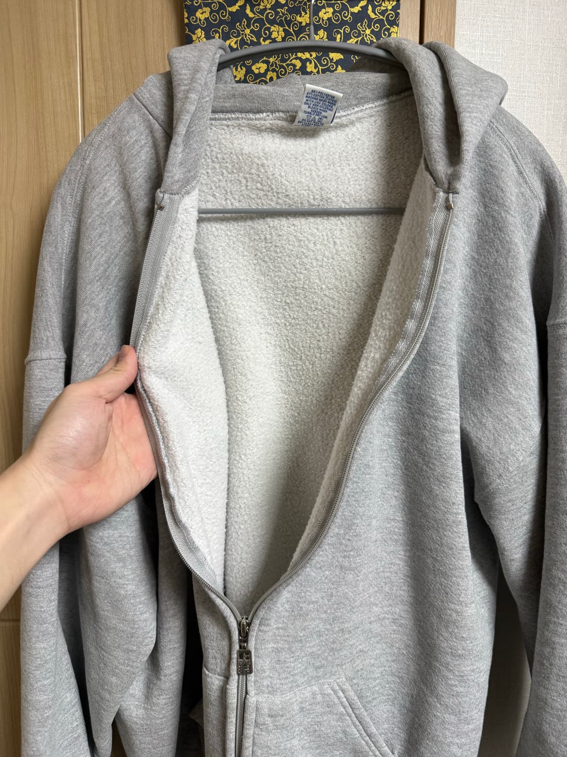 [XL] 빈티지 러셀 후드집업 회색 (made in usa) 상품이미지4