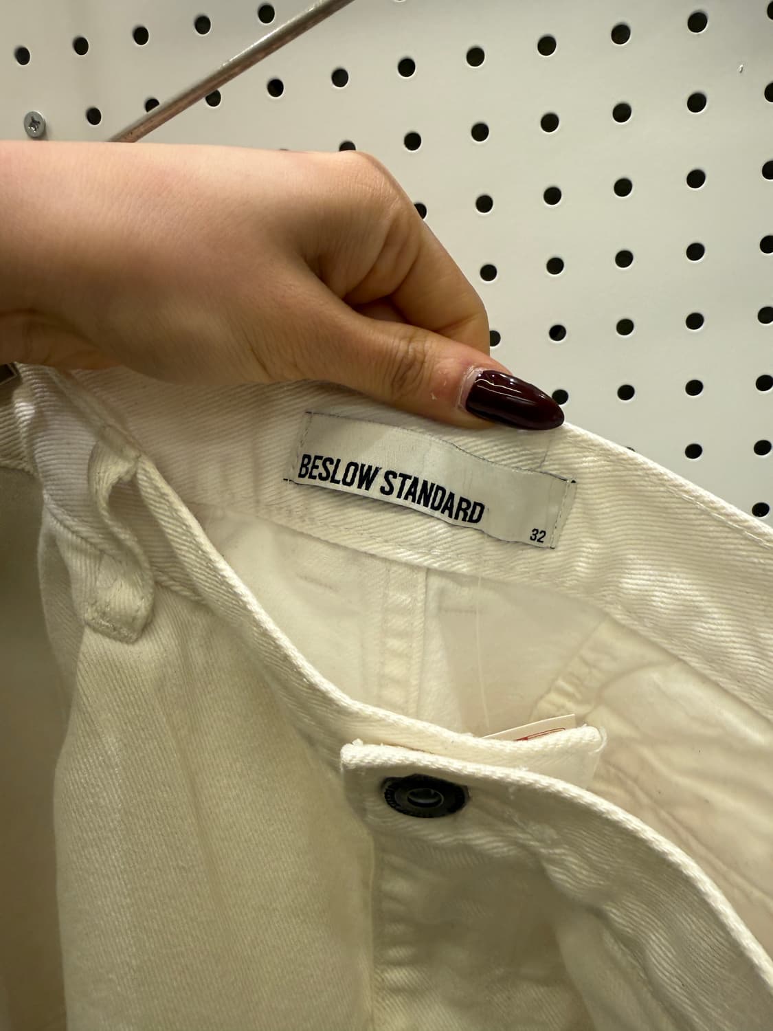 비슬로우 스탠다드 화이트 와이드 데님 팬츠 U1356 상품이미지5