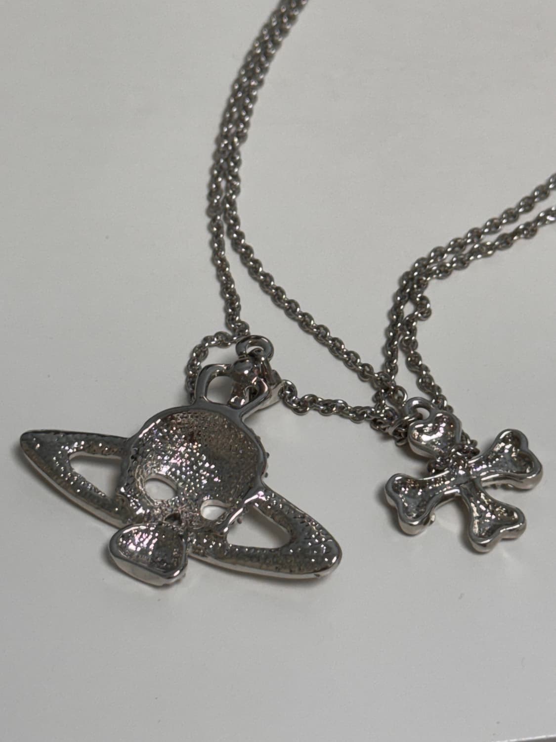 비비안웨스트우드 해골 레이어드 목걸이 스컬 십자가 necklace 상품이미지7