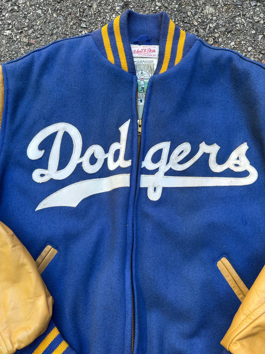 빈티지 80 ~ 90s 미첼앤네스 브루클린 다저스 베이스볼 바시티 자켓  상품이미지2