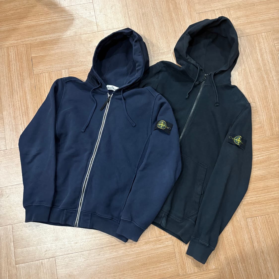 00s 스톤아일랜드 후드 하이라이트 네이비 코튼 집업 상품이미지10