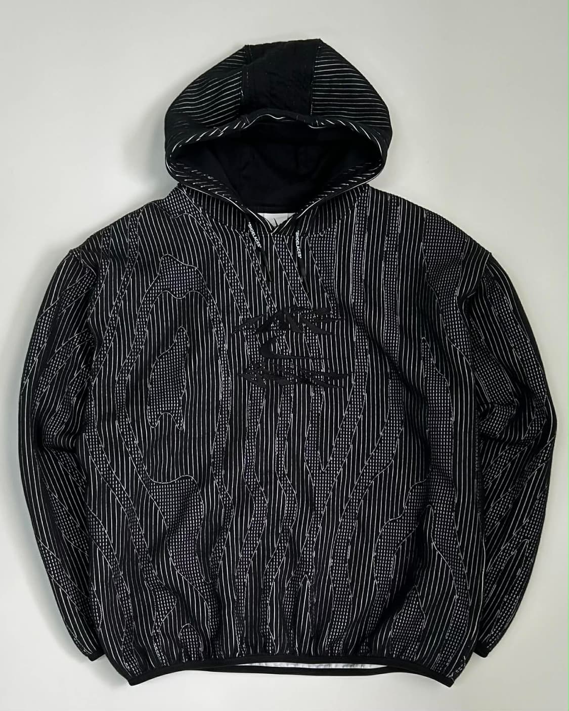 [L] 나이키 x 오프화이트 스트라이프 엔지니어드 후드티 스웻셔츠 상품이미지3