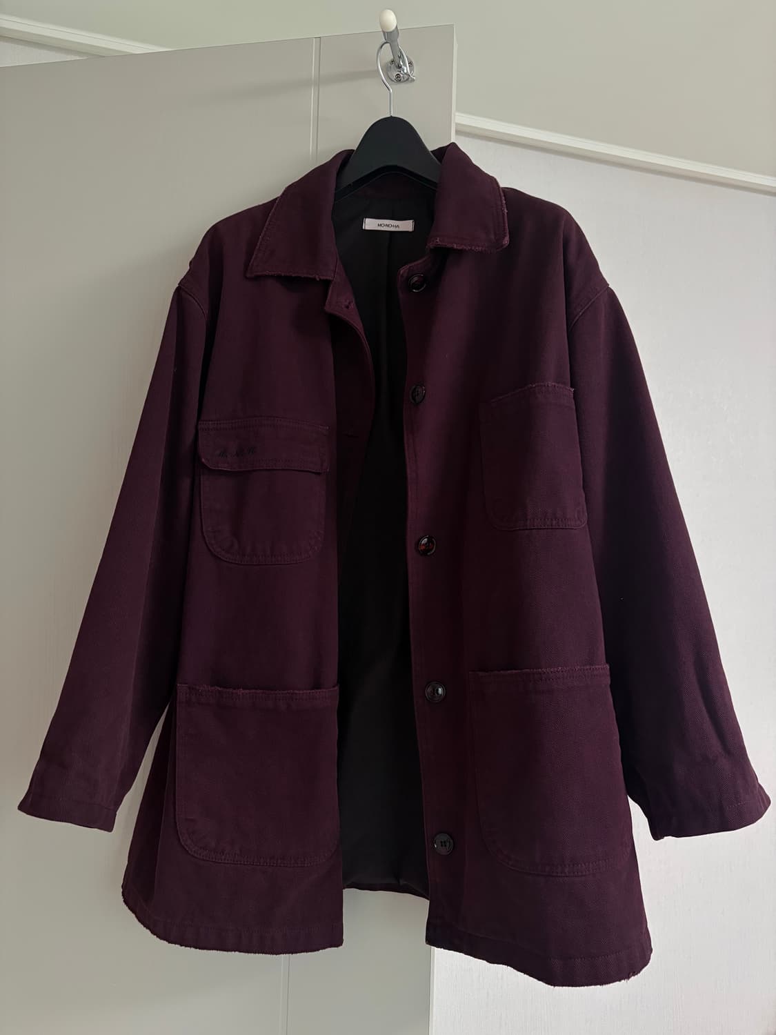 (단종)모노하 워크자켓 와인 dying work jacket monoha 상품이미지5