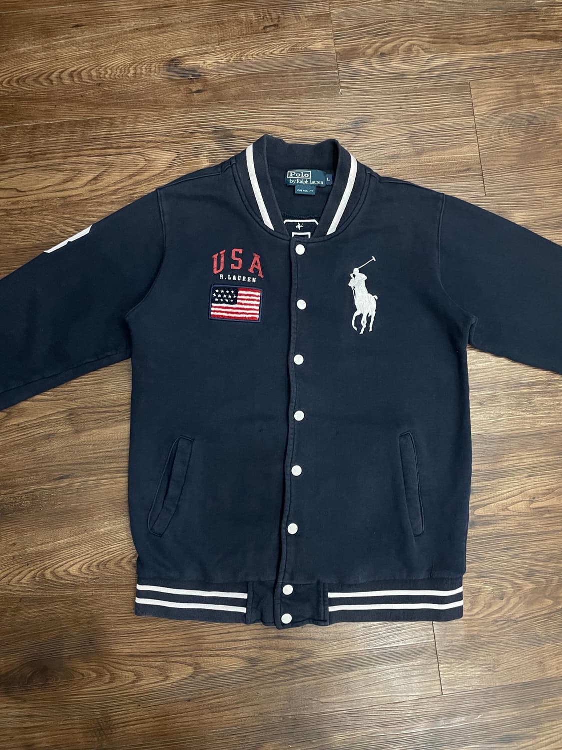 폴로 빅포니 USA 성조기 바시티 자켓 네이비 상품이미지1