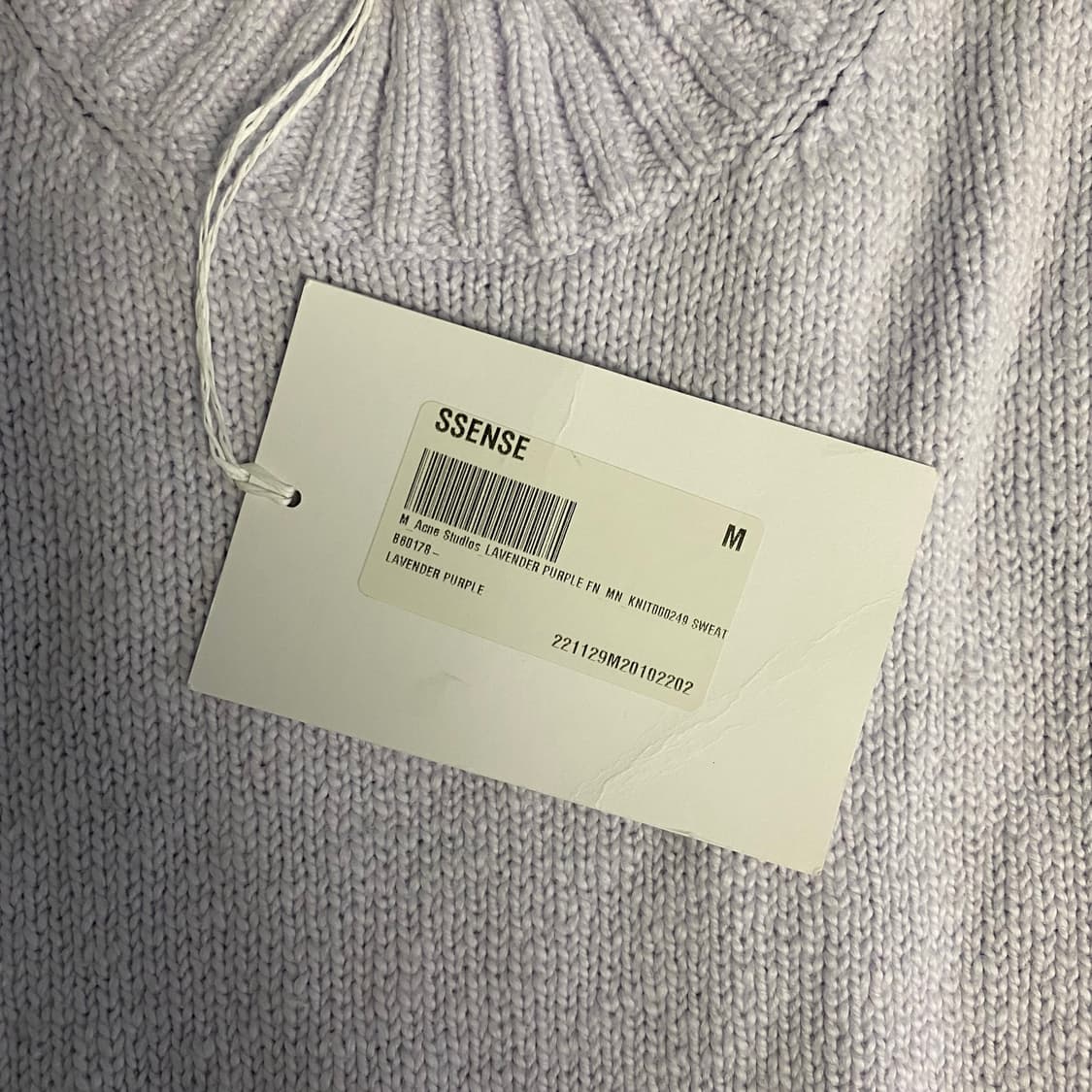 [M] 아크네 스튜디오 스웨터 니트 라벤더 퍼플 상품이미지4