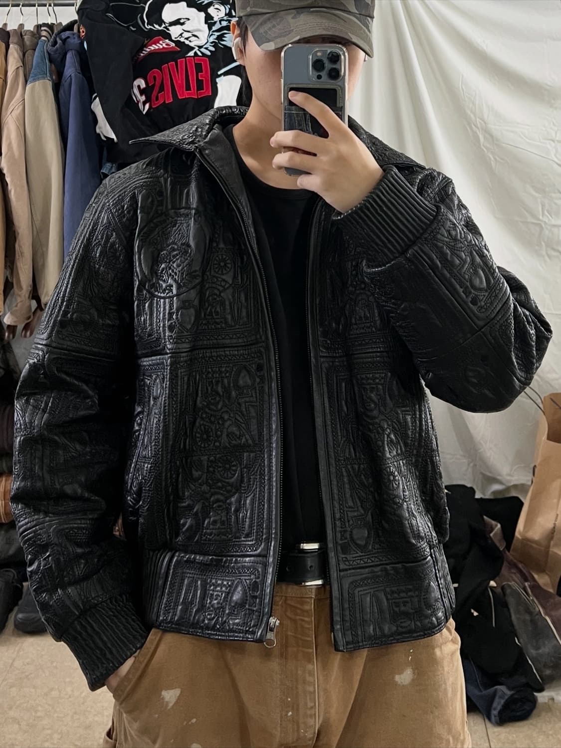 보니 펠레펠레 하이롤러 가죽자켓 상품이미지3