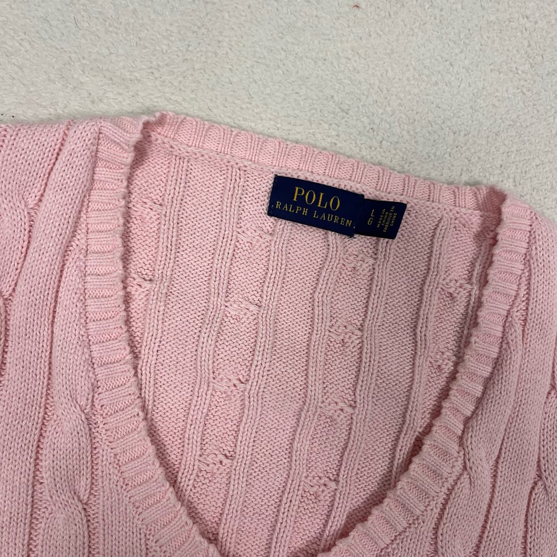 Polo Light Pink Cable Knit 상품이미지6