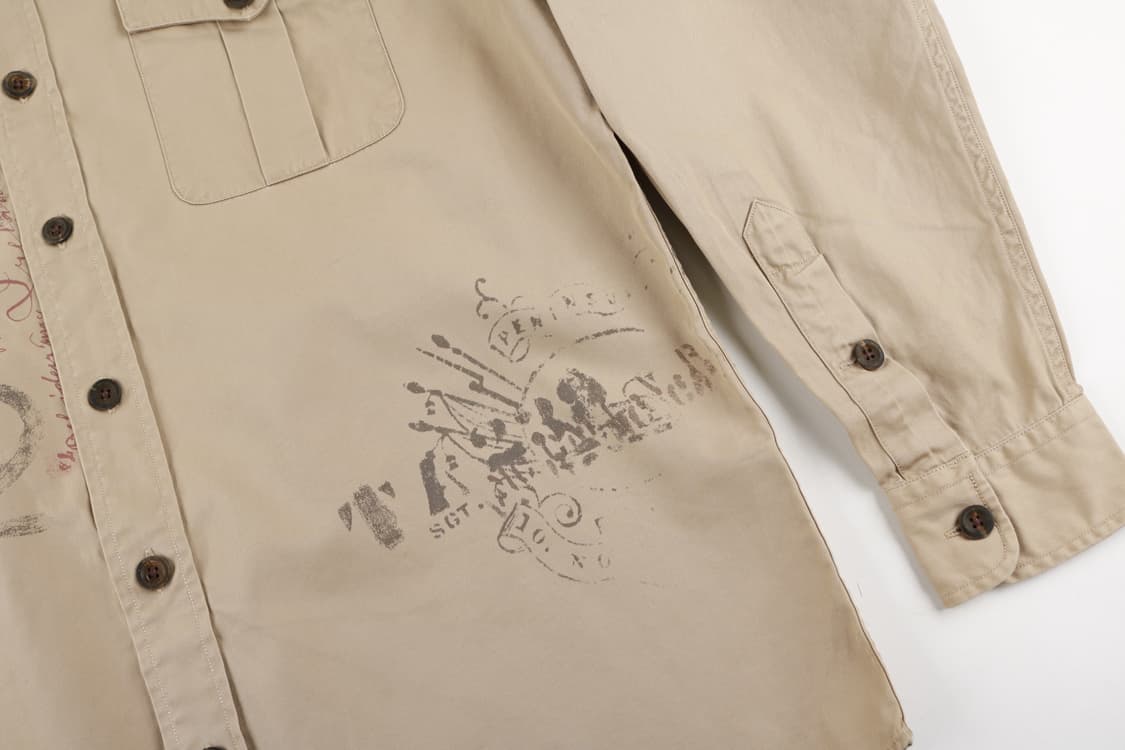 [L] 90's 폴로 랄프로렌 더블 포켓 밀리터리 셔츠 상품이미지2