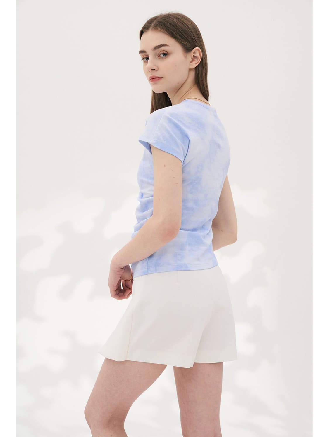 르 쏠레일 마띠네 타이 다이 셔링 티셔츠 블루 상품이미지2