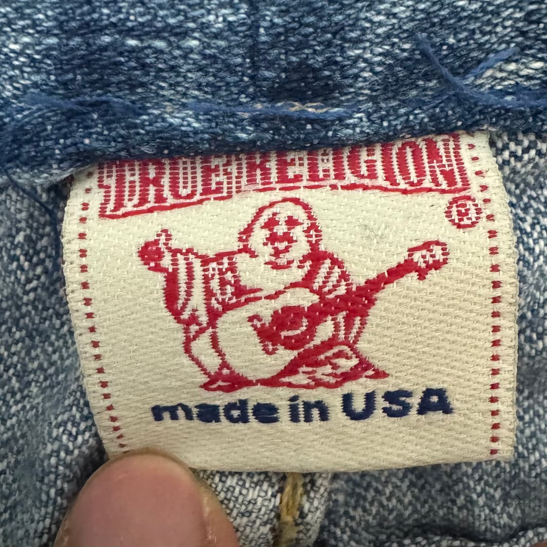 트루릴리전 플레어 조이 부츠컷 데미지워싱 연청 데님팬츠 상품이미지9