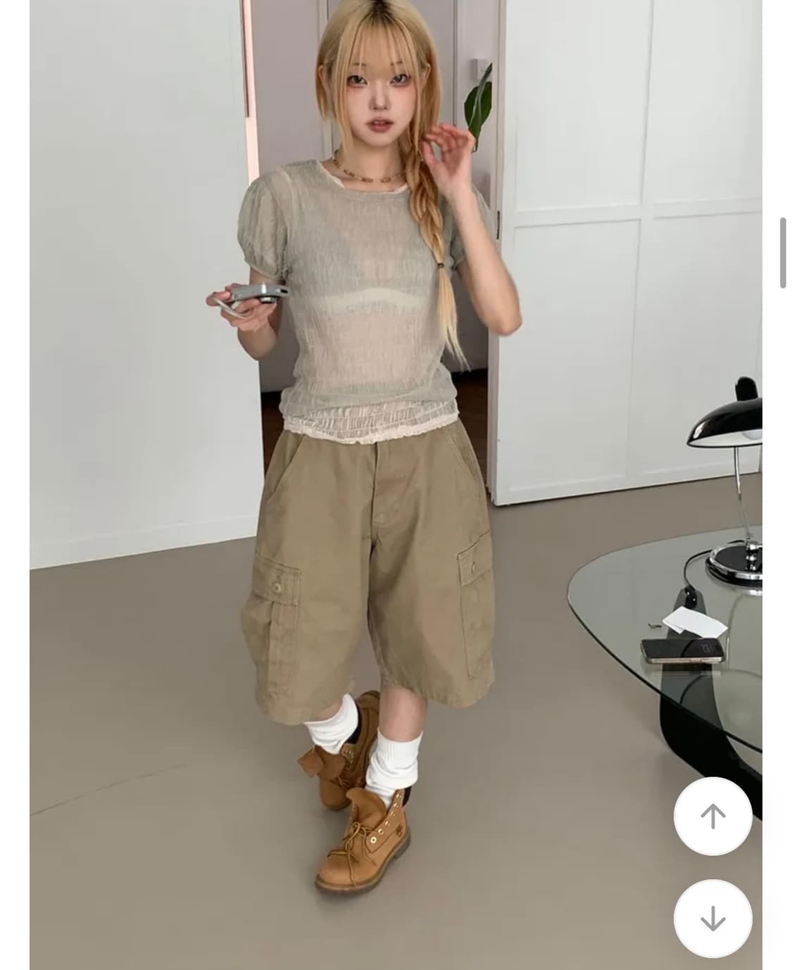 카멜 빈지 카코 버뮤다 팬츠(모디무드)/베이지  상품이미지3