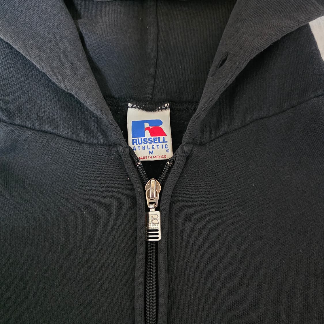 [M] 90s 러셀 애슬레틱 후드집업 블랙 ver. 하드페이드 상품이미지3