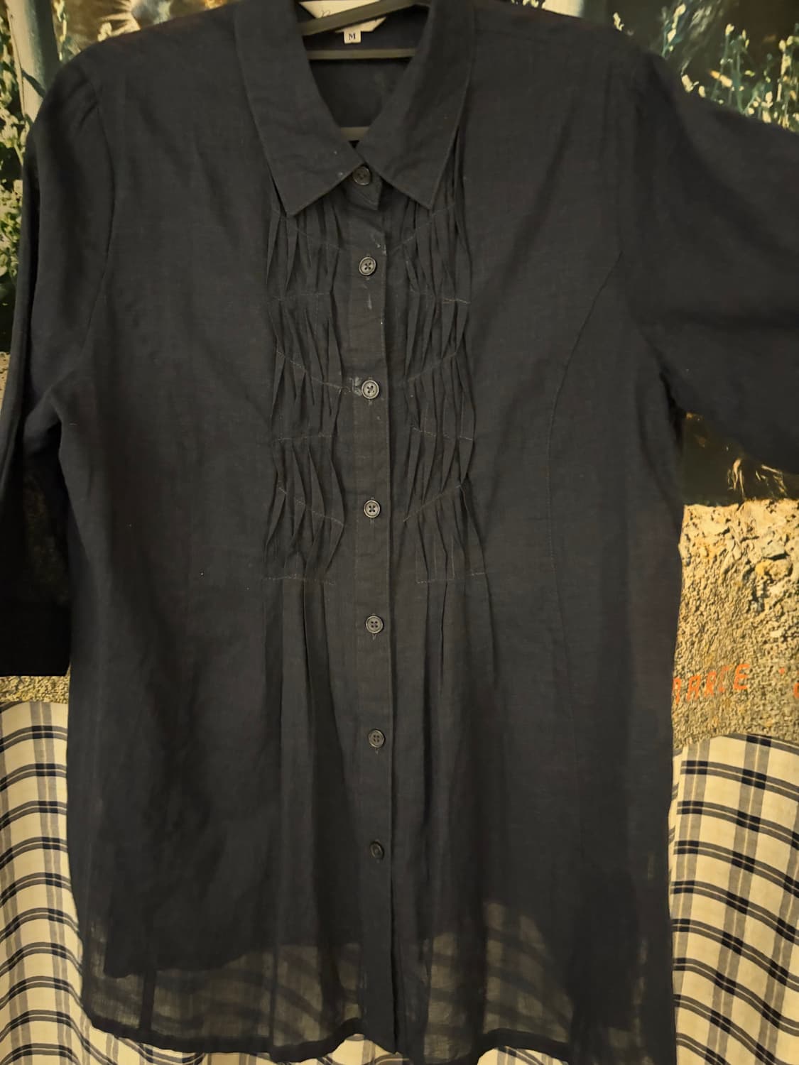 빈티지 셔링 셔츠 블라우스  상품이미지3