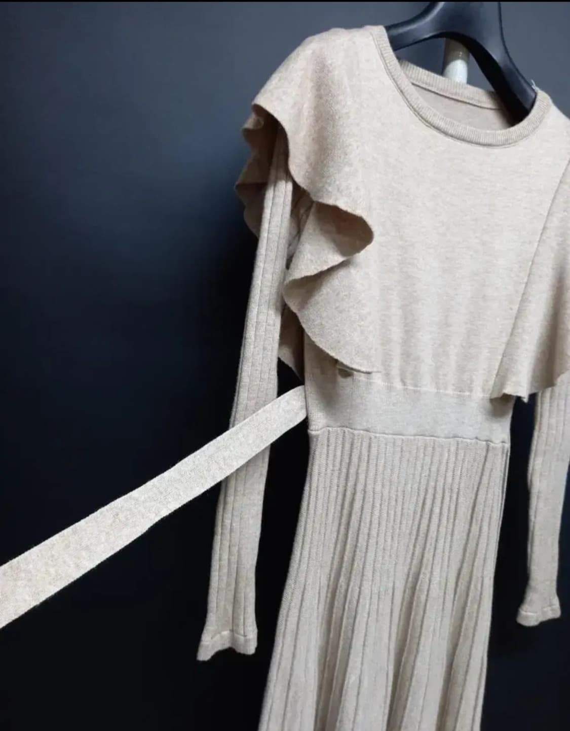 새 로드샵 춘추동 니트 플레어 롱 원피스 F 33-55 상품이미지6