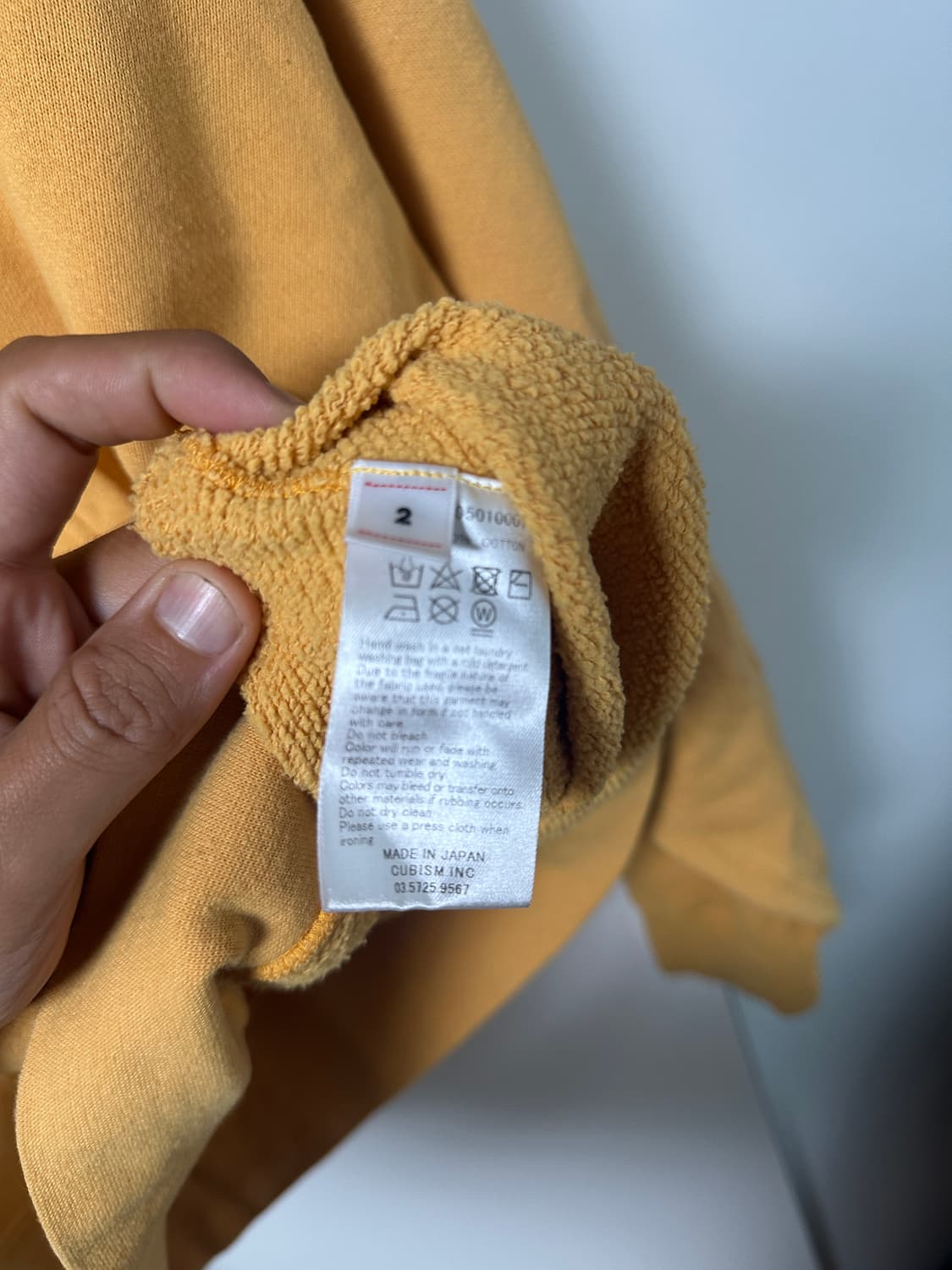 visvim garment dyed yellow hoodie 상품이미지5