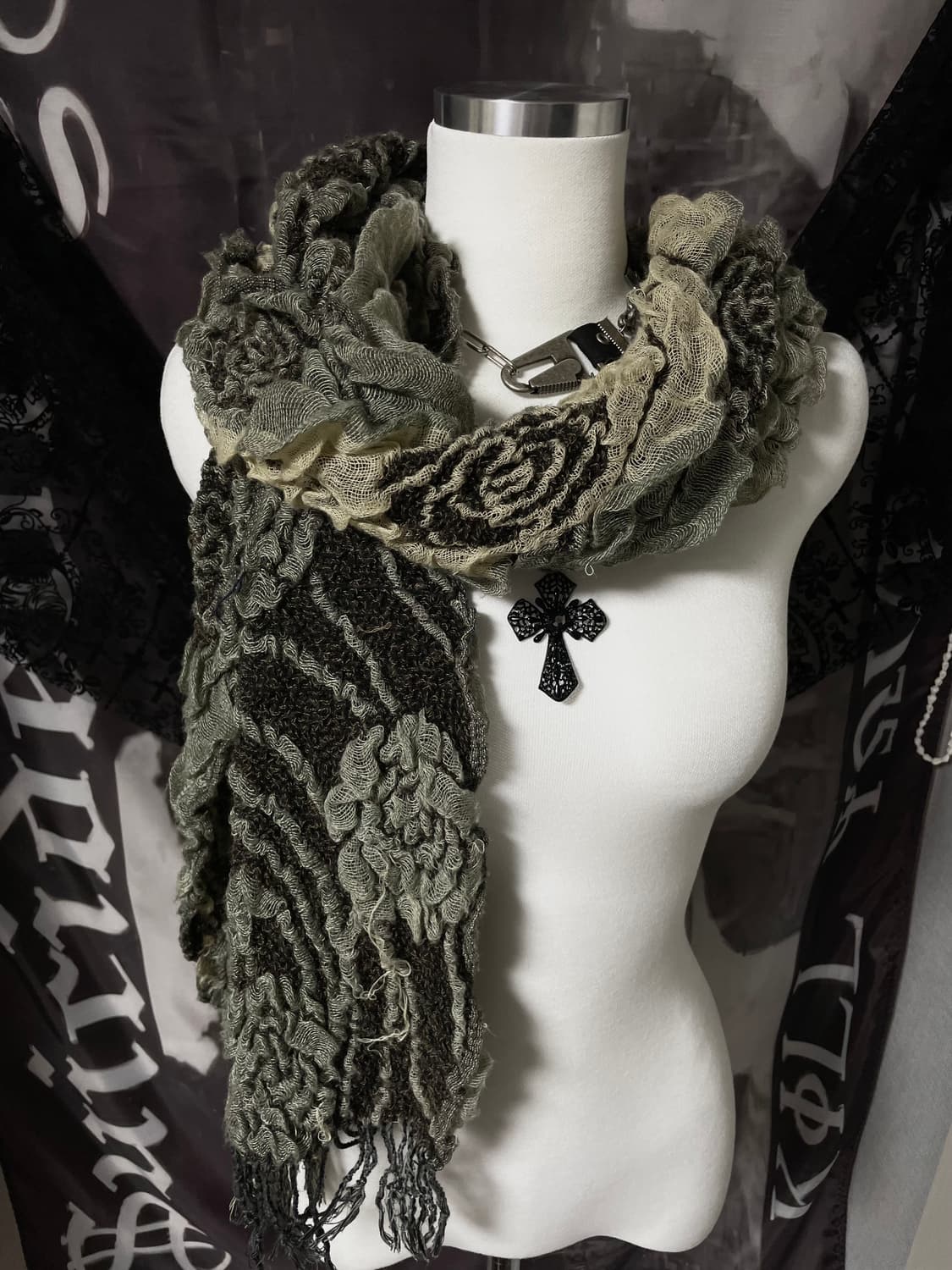 일본빈티지 그런지페어리 머플러 스카프 히피모리걸니혼진오네갸루스즈코 상품이미지2