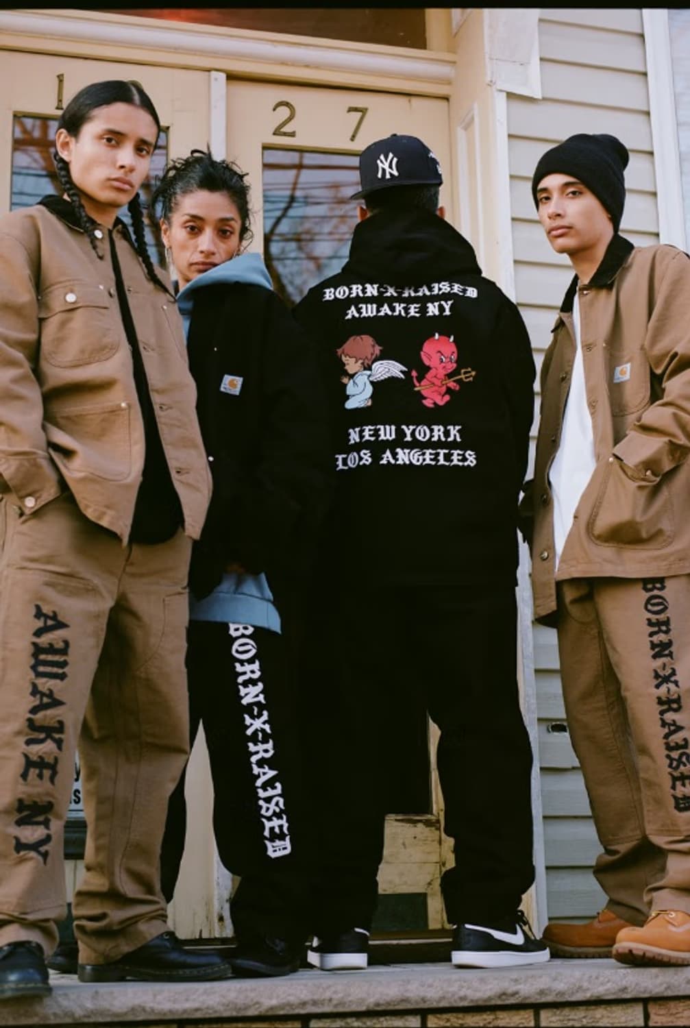 칼하트 x 본앤레이즈드 x 어웨이크 NY 초어자켓 브라운 XL 상품이미지4