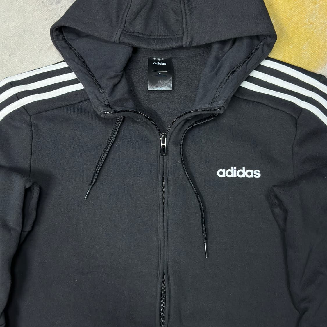 아디다스 블랙 기모 후드집업 XL 상품이미지2
