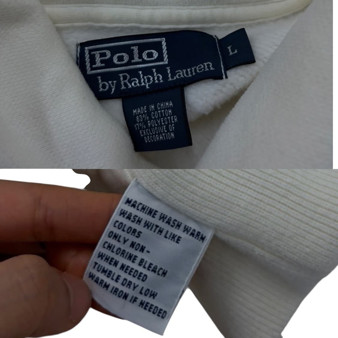 00s 폴로 숄카라 니트 화이트 (L) 상품이미지9