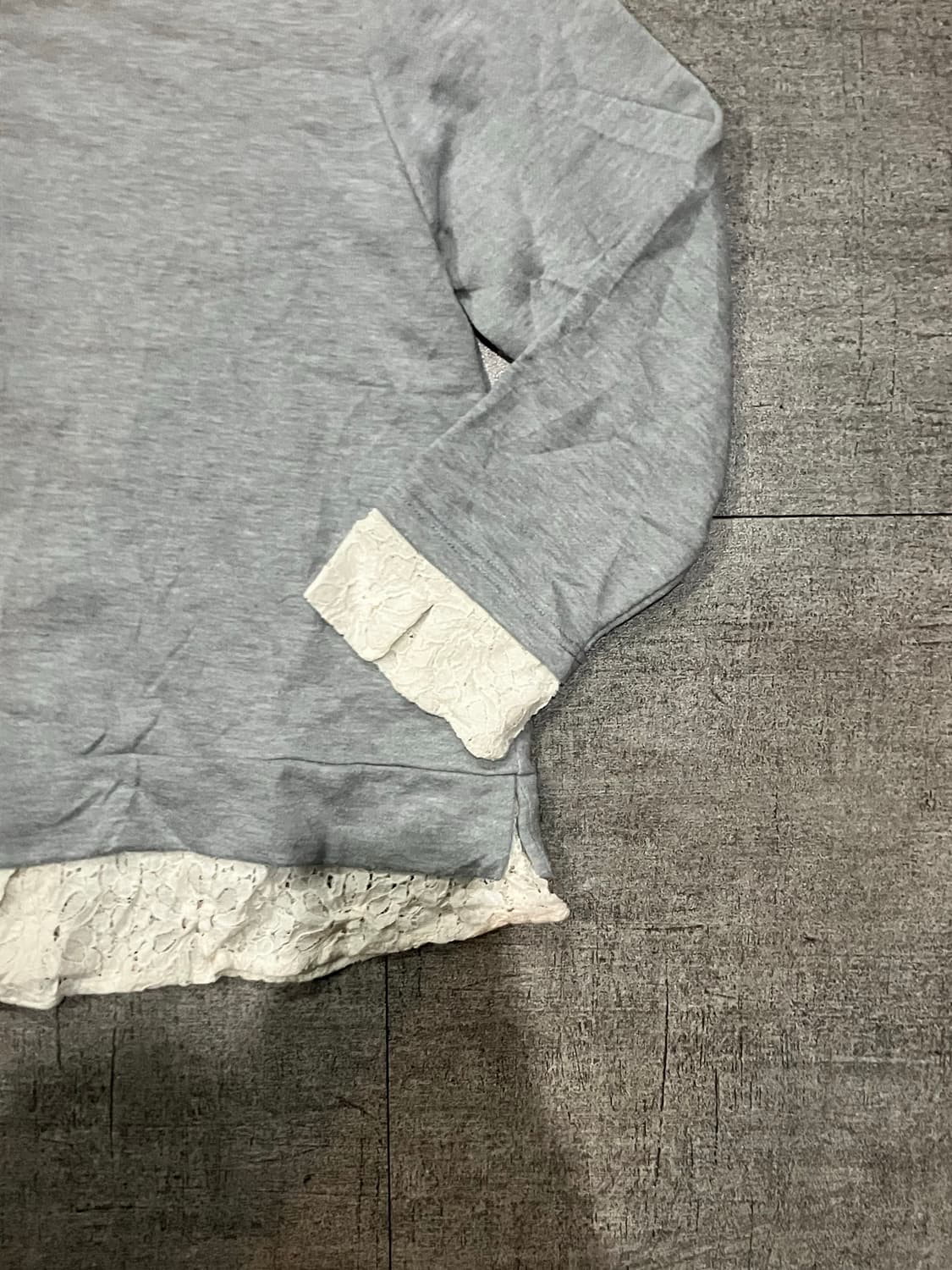 일본빈티지 Pinkadobe 하구미모리걸 달천깔페어리 레이어드스웻셔츠 상품이미지2