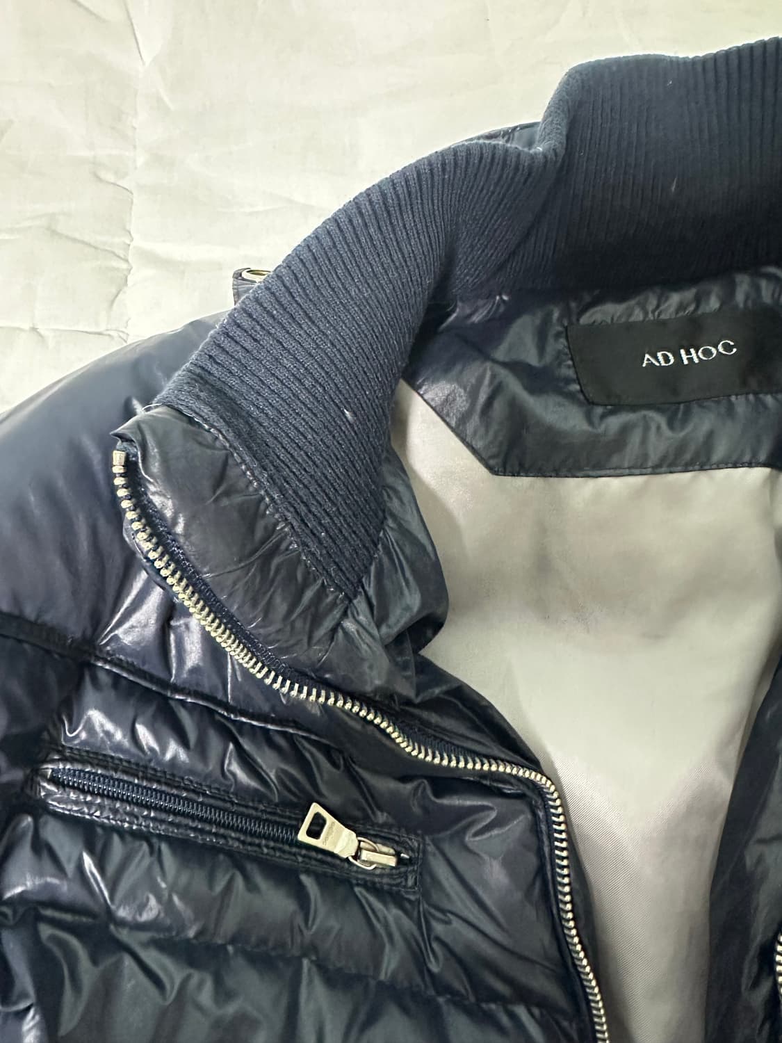 AD HOC 네이비 패딩 판매 상품이미지4