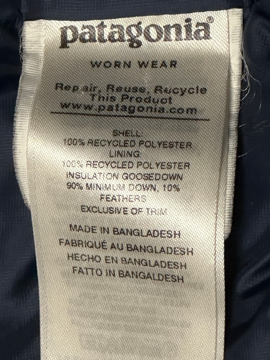 (m)파타고니아 다운 스웨터 네이비 경량패딩 상품이미지7