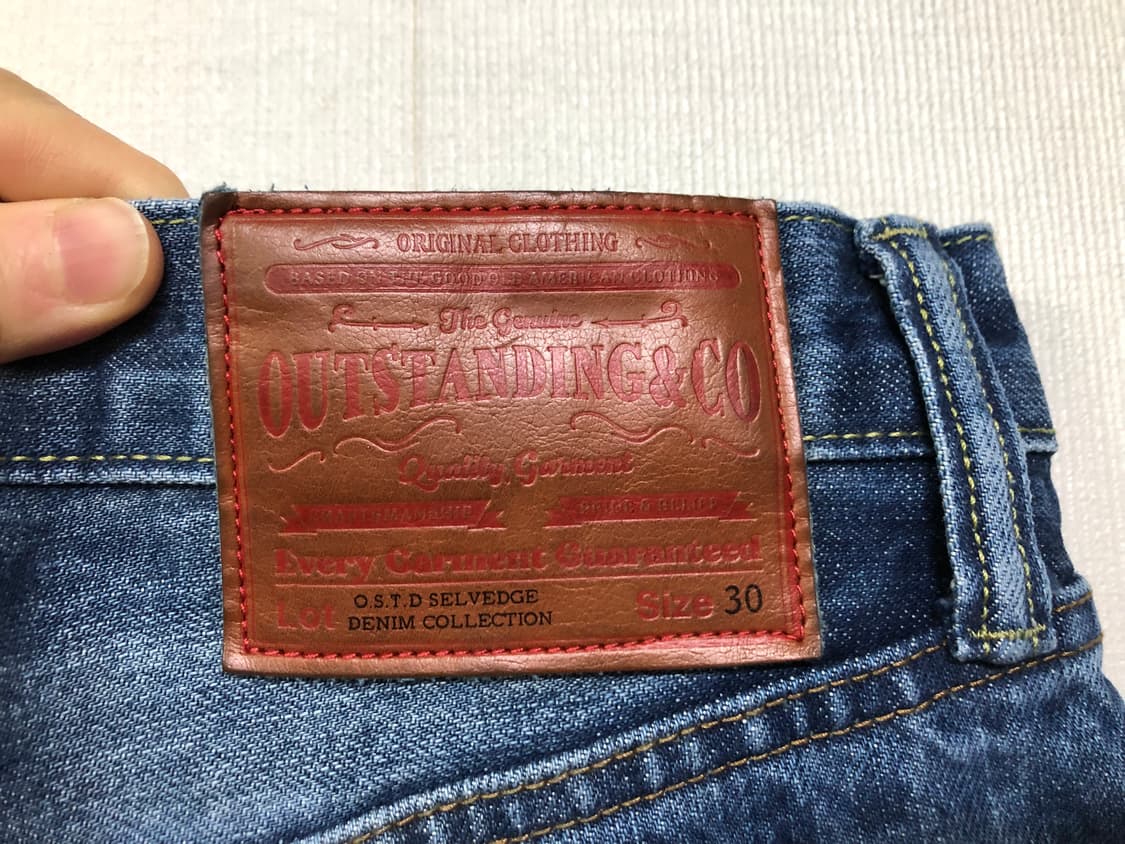 아웃스탠딩 남성 일자핏 셀비지 데님팸츠 청바지 30 _ 라이트인디고 상품이미지6