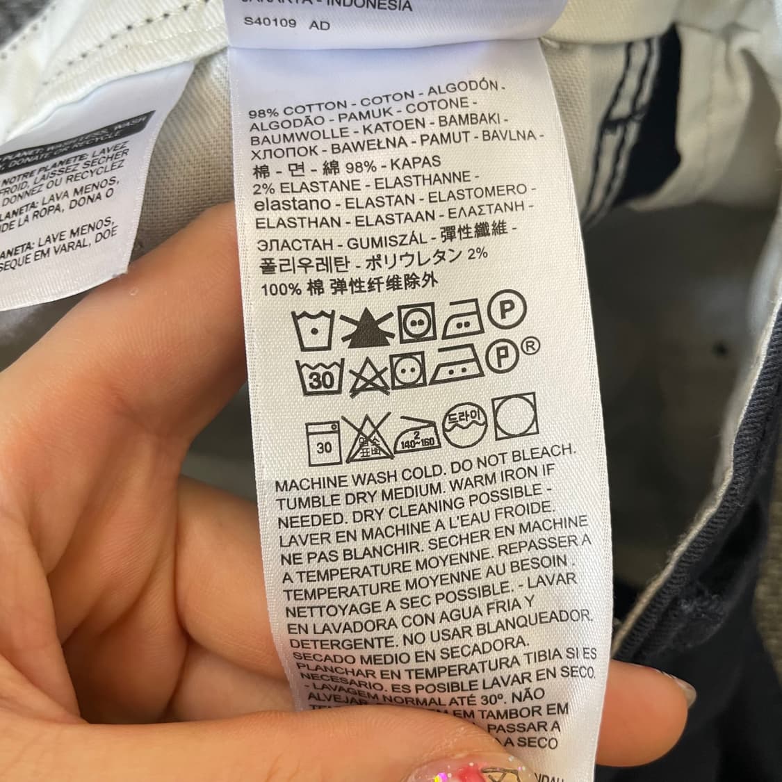 (34) 리바이스 화이트탭 네이비 코튼 치노 팬츠 상품이미지10