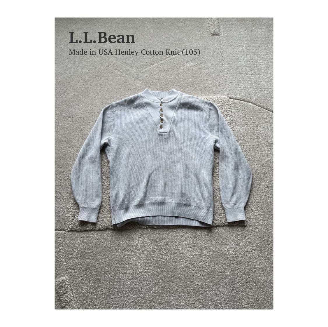 엘엘빈(L.L.Bean) 헨리넥 코튼 니트 (105) 상품이미지1