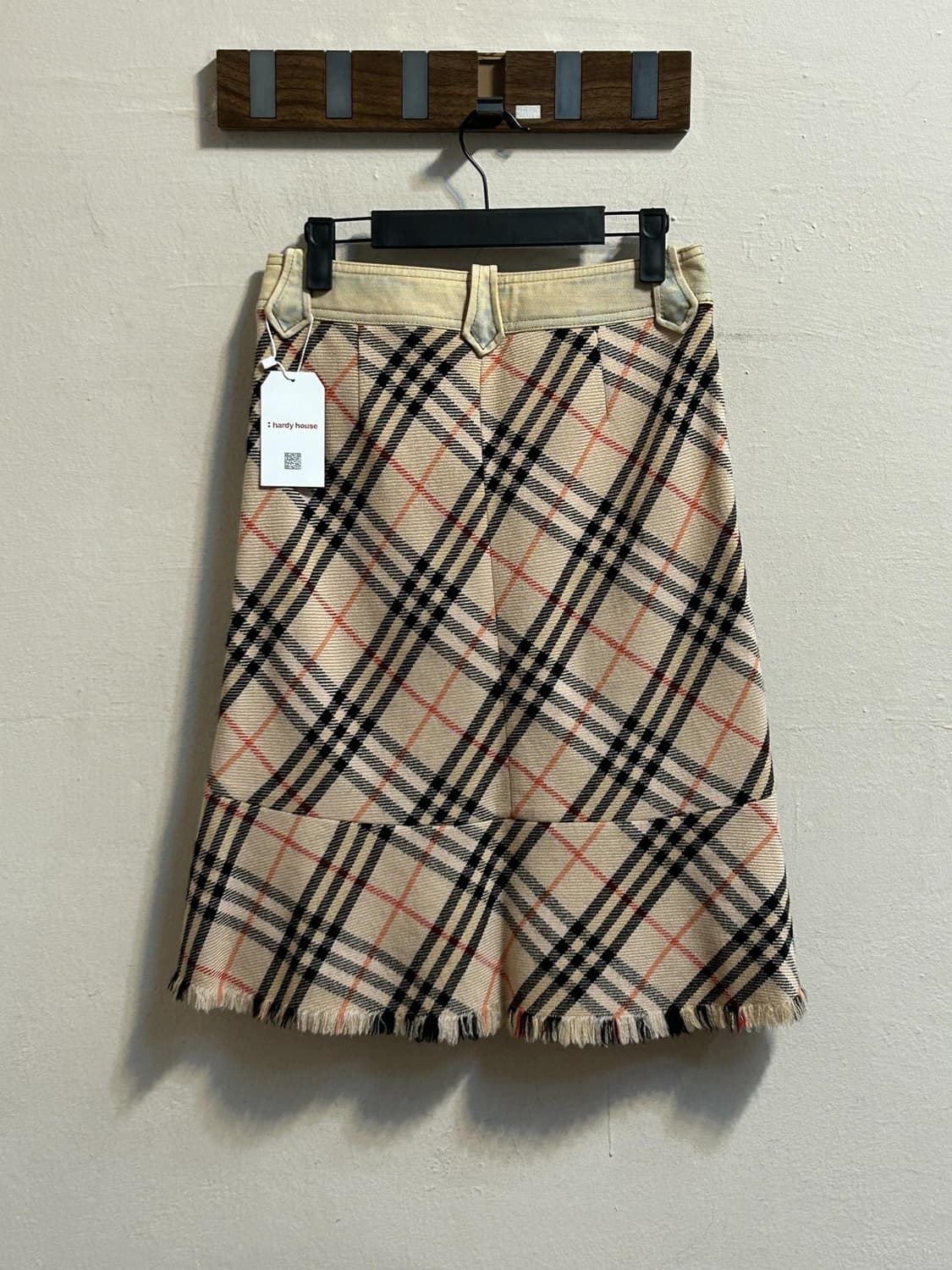 버버리 블루라벨 노바체크 울 프린지 스커트 상품이미지5