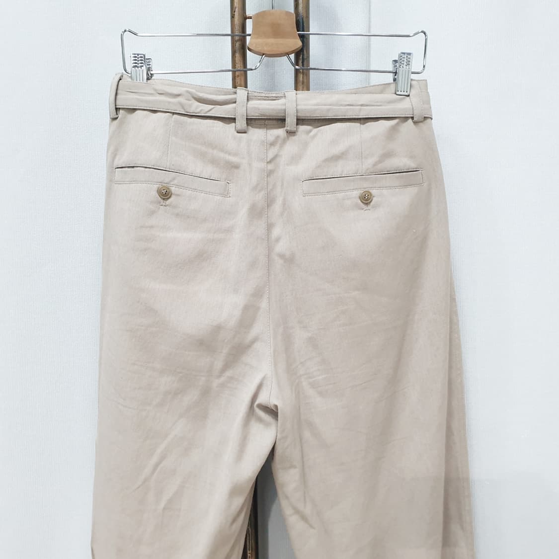 넌블랭크(Non Blank) 린넨 블렌드 벨티드 와이드 팬츠 M 상품이미지5