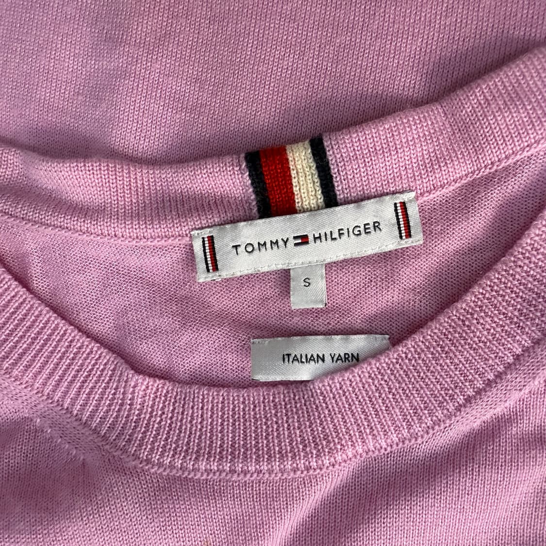 [S] 타미힐피거 여성 이태리 원사 핑크 니트 0115T1 상품이미지3